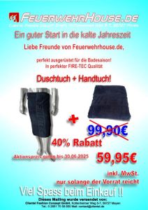 Fire-Tec Duschtuch + Fire-Tec Handtuch